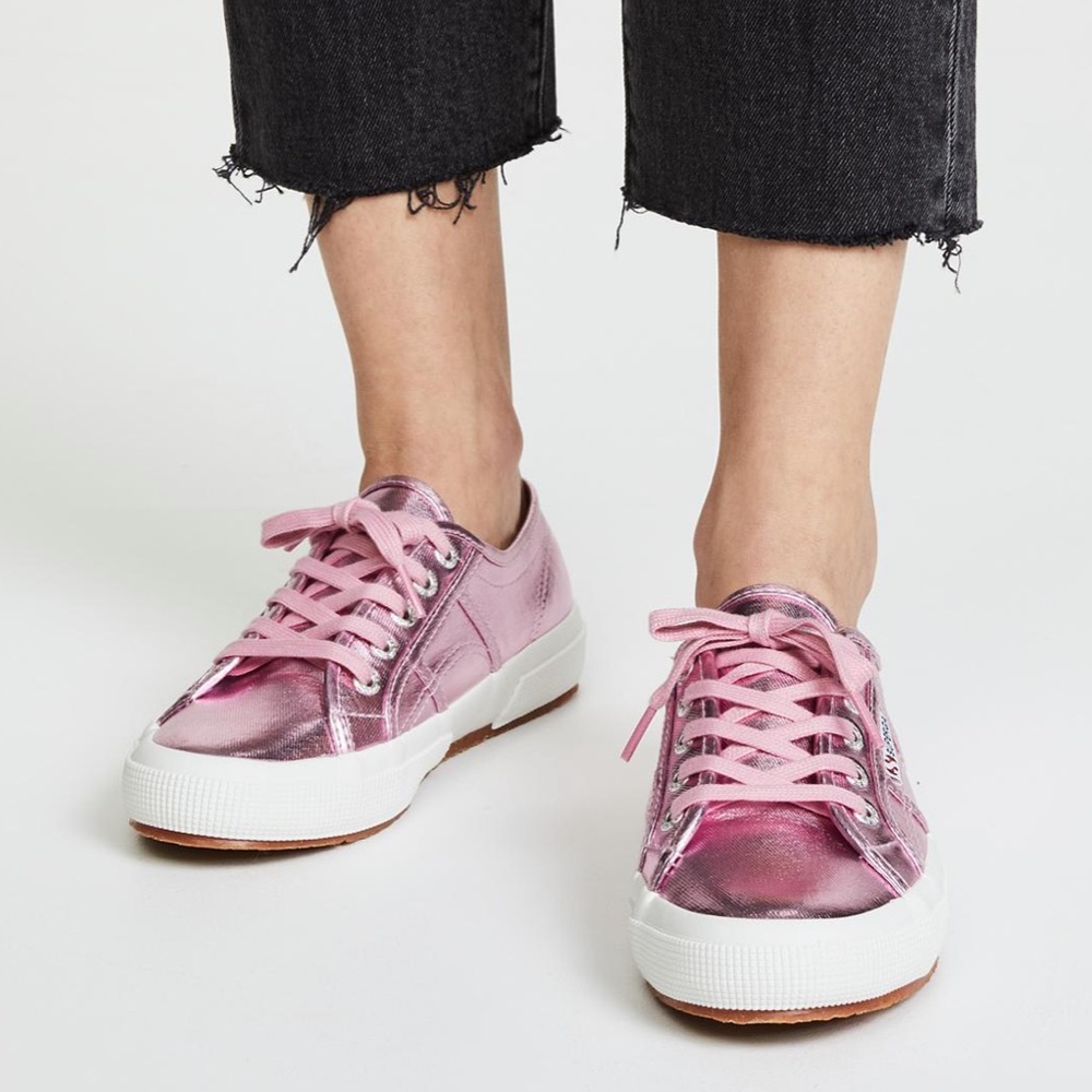 Superga Women's Pink 2750 Cotu Metallic Sneakers